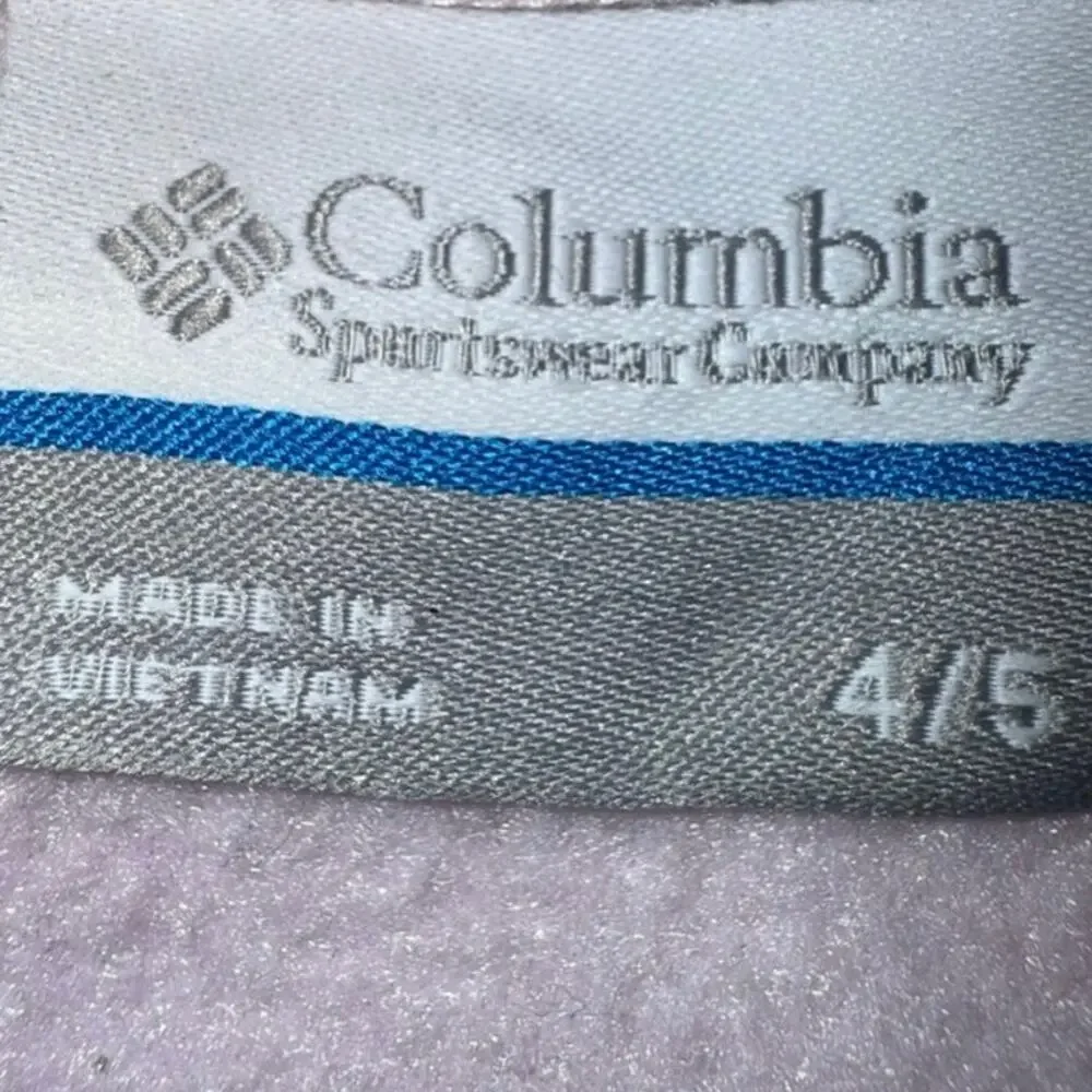 Columbia Little Girls' size 4 / 5 Benton Long Fleece Hoodie Aura pink jacket